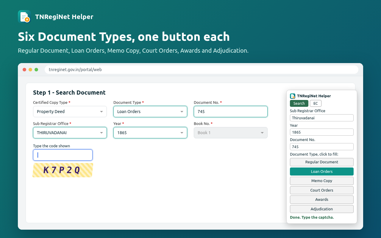 Screenshot 2: six document types